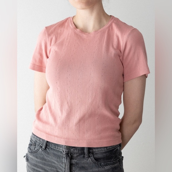 Vintage Petite Sophisticate Pink Short Sleeve Tee - Picture 1 of 7